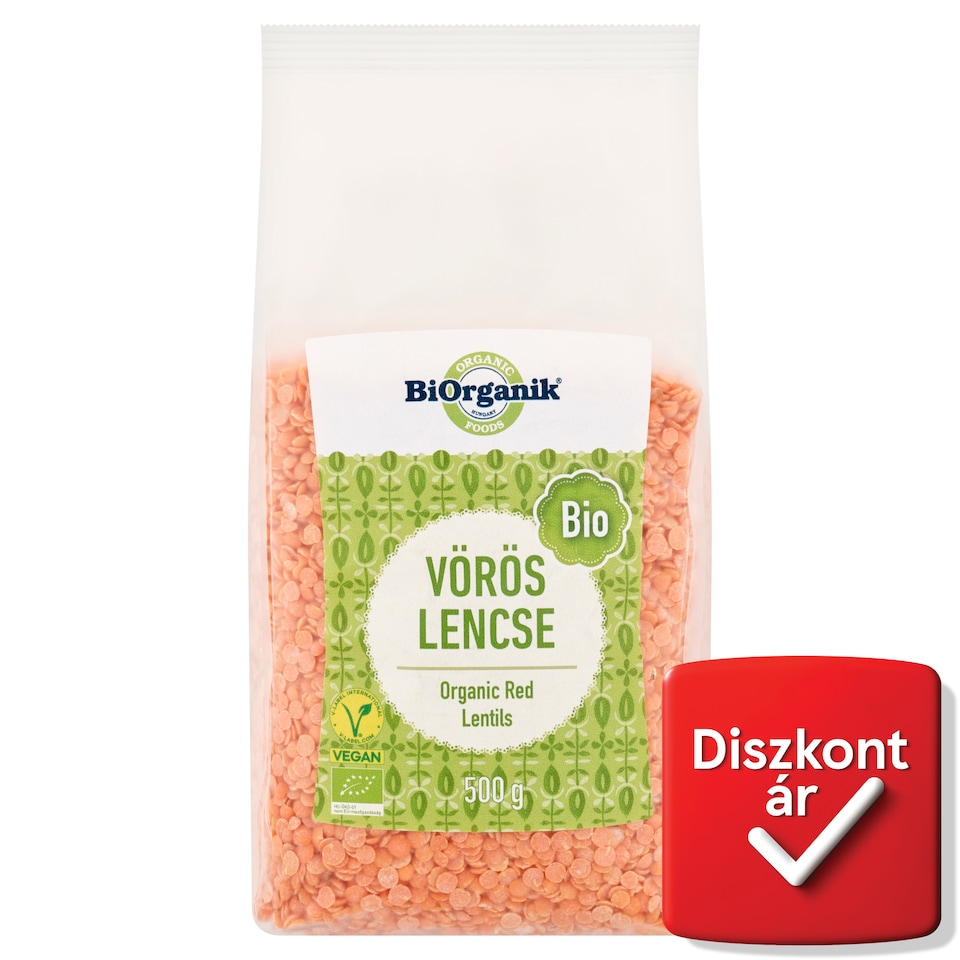 BiOrganik bio vörös lencse 500 g