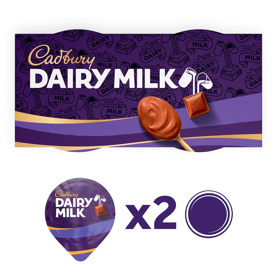 image 1 of Cadbury Dairy Milk Pots Of Joy Dessert 2x60g