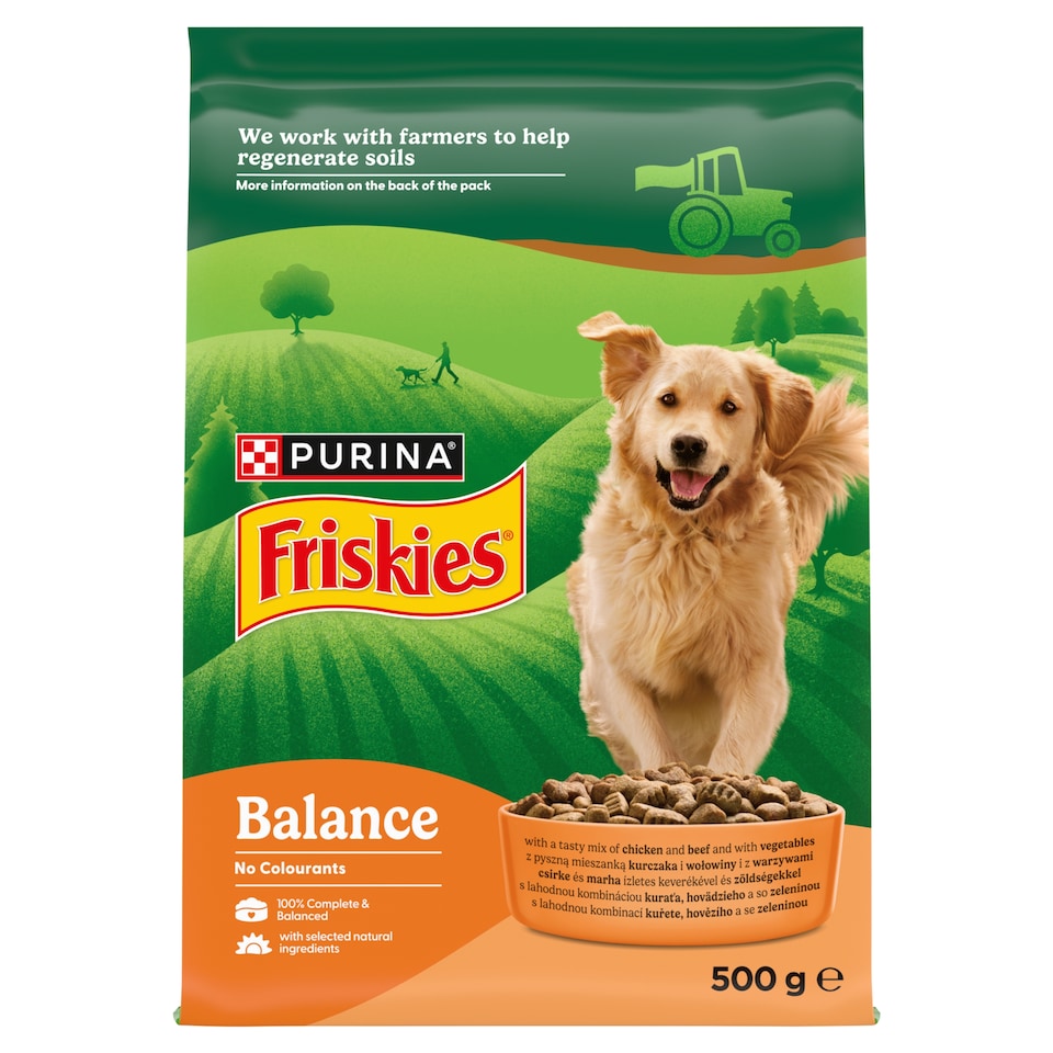 Purina Friskies Balance csirkével és zöldségekkel száraz kutyaeledel 500 g
