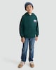 image 2 of F&F Boys Cotton Rich Slogan Hoodie in Green