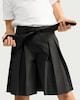 image 2 of F&F Girls School Pleated Belted Shorts in Grey