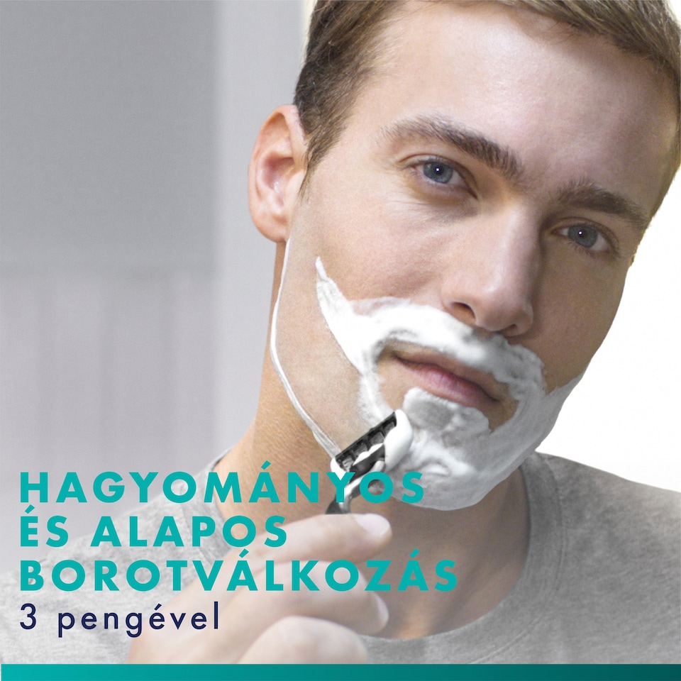 Gillette Mach3 Férfi Borotva, 1 db Gillette 3 Pengés Borotva, Gillette Borotvabetétek  1. kép
