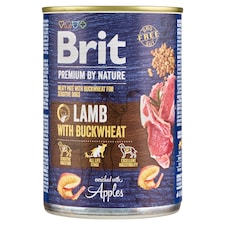 Brit Premium by Nature Lamb with Buckwheat Complete Food for Adult Dogs of All Breeds 400g