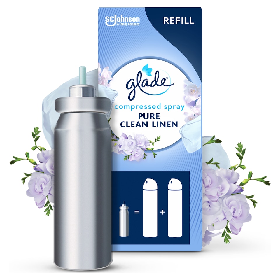 image 1 of Glade Compressed Spray Refill Pure Clean Linen 10ml