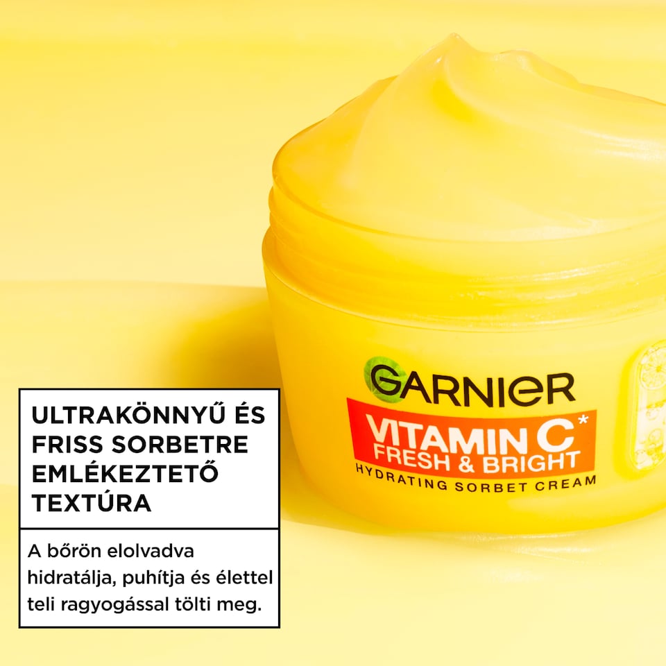 image 1 of Garnier Vitamin C Fresh & Bright Hydrating Sorbet Cream 85 ml