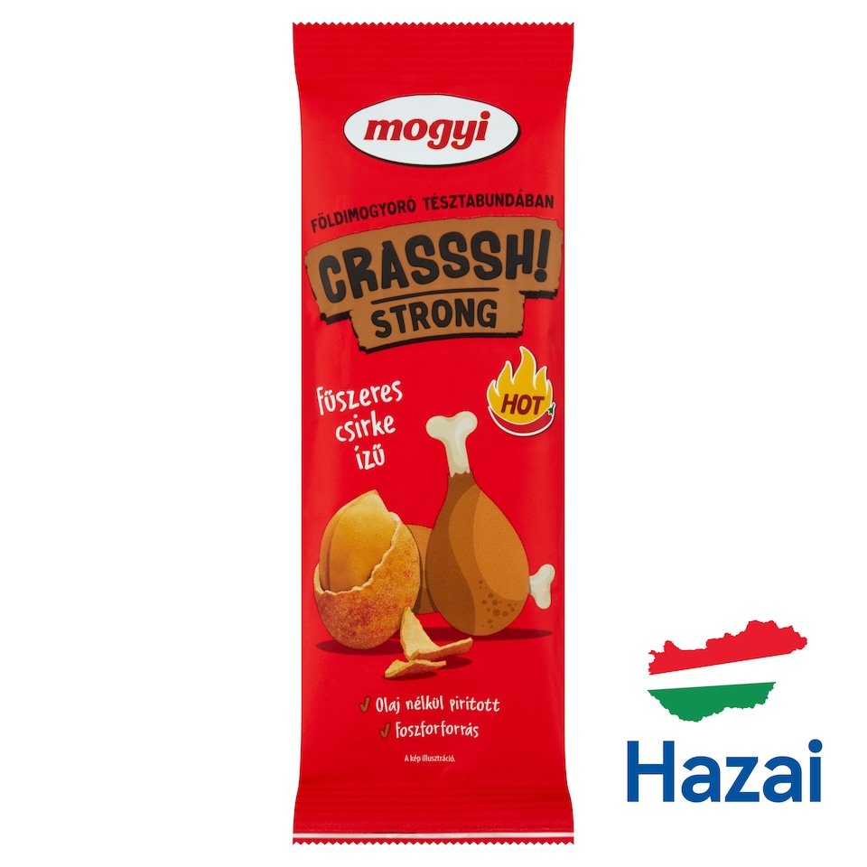Mogyi Crasssh! Strong földimogyoró fűszeres csirke ízű tésztabundában 60 g