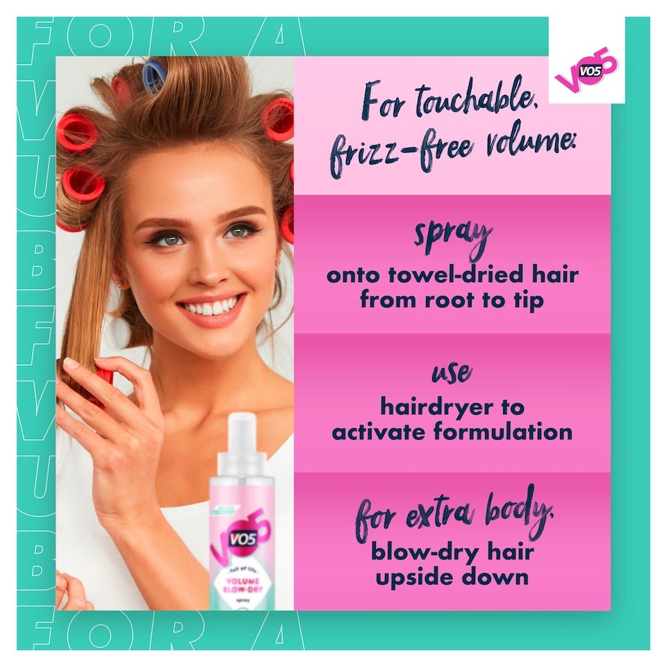 image 1 of Vo5 Plump It Up Amplifying Blow Dry Lotion 200Ml