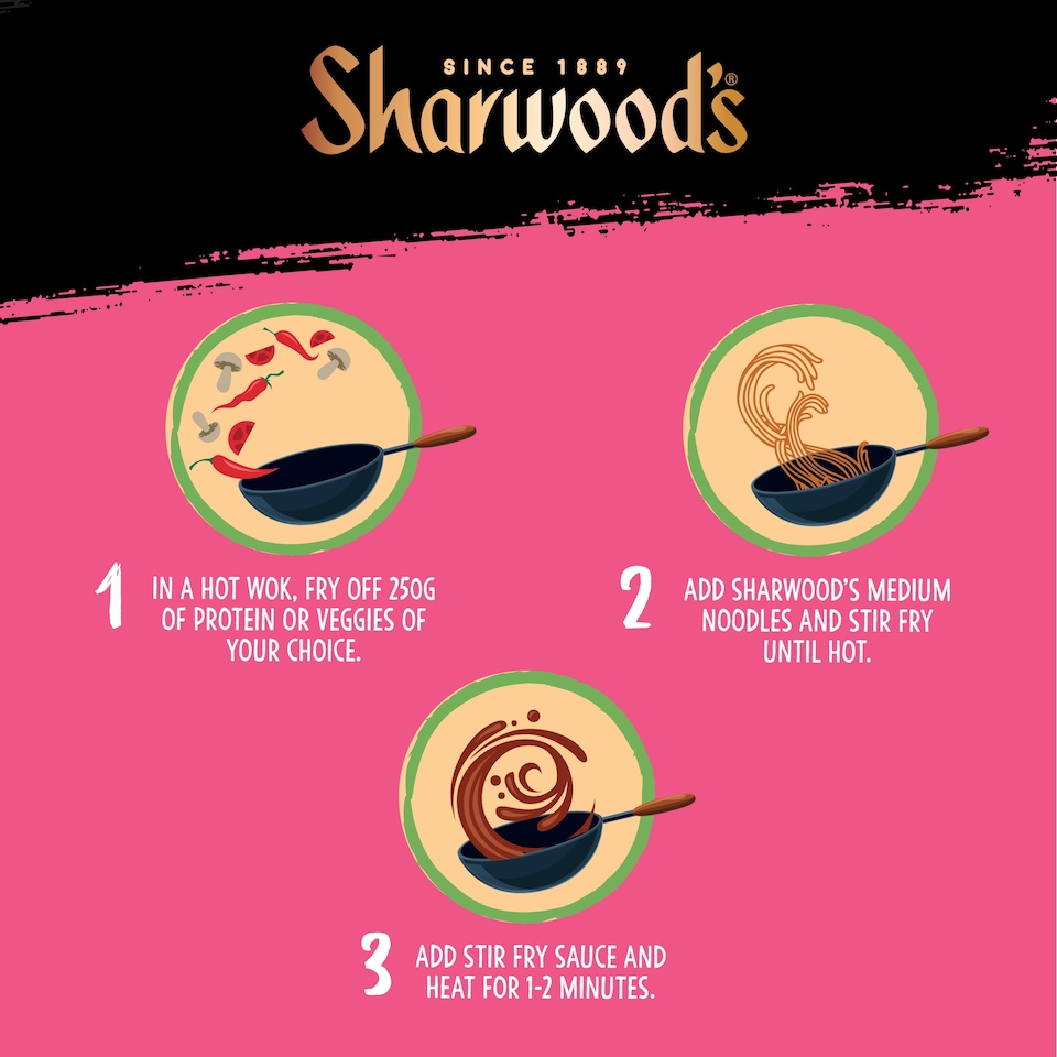 image 1 of Sharwoods Ready To Wok Medium Noodles 300g