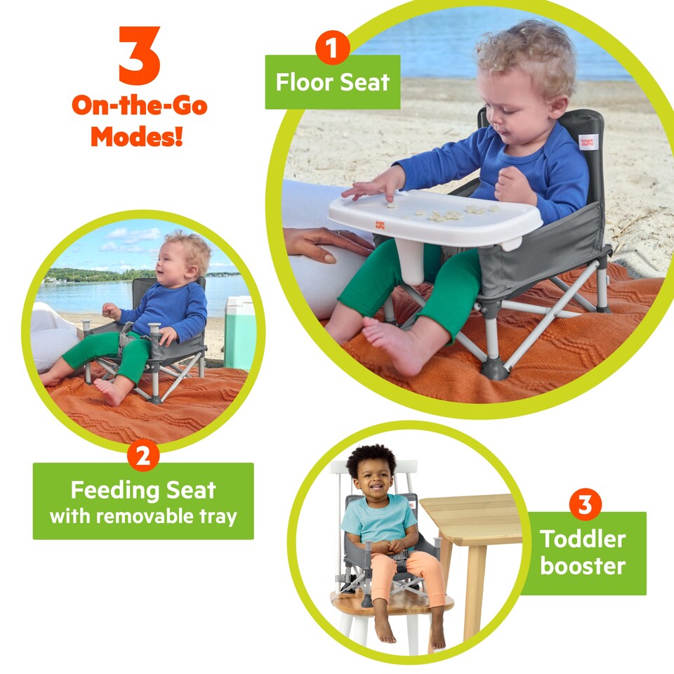 image 1 of Bright Starts Pop 'N Sit Booster Seat