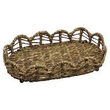 F&F Home Woven Scallop Edged Tray