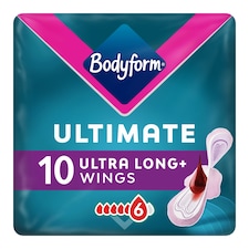Bodyform Ultimate Ultra Long Sanitary Towels Wings 10 pack
