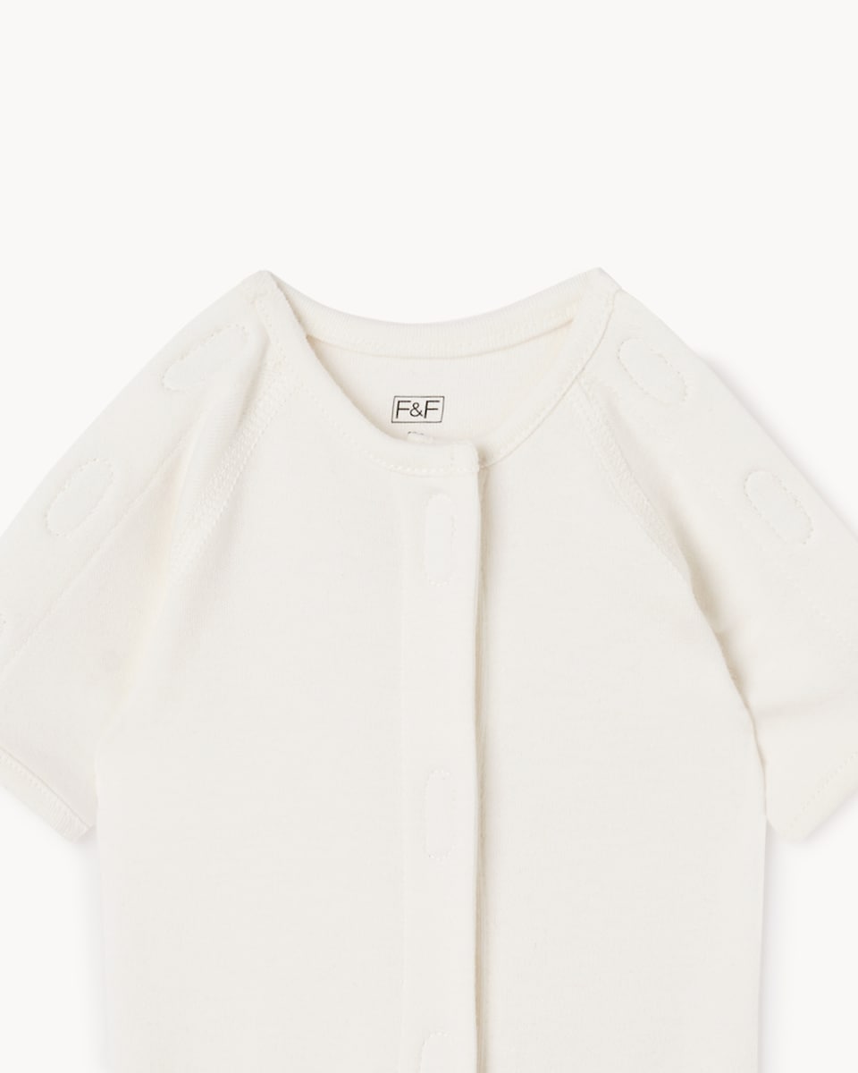 image 1 of F&F Baby Premature 3-Pack Pure Cotton Sleepsuits in White