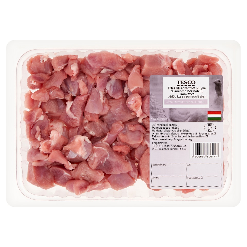 Tesco Diced Fresh Turkey Upper Thigh without Bones and Skin 500 g