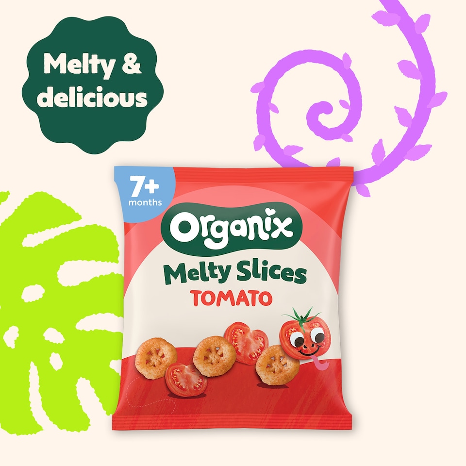 image 1 of Organix Melty Organic Tomato Slices Baby Puffs 7months+ 20g