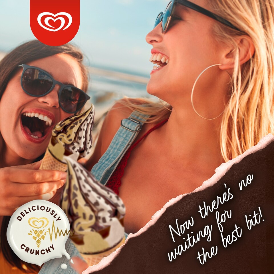 image 1 of Cornetto Soft Caramel & Hazelnut Ice Cream Cones 4x140ml