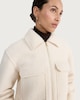 image 2 of F&F Textured Pocket Front Zip Up Jacket in Cream