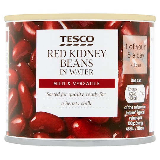Tesco Red Kidney Beans No Added Sugar Or Salt 210G Tesco Groceries