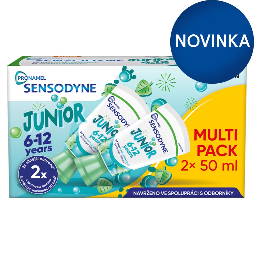 obrázok 1 z Sensodyne Pronamel Junior zubná pasta s fluoridom mätová príchuť 6 - 12 rokov 2 x 50 ml
