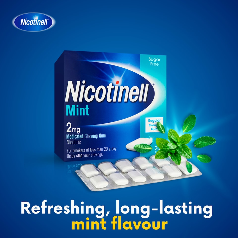 image 1 of Nicotinell Stop Smoking Aid 2mg Medicated Chewing Gum - Mint 204s