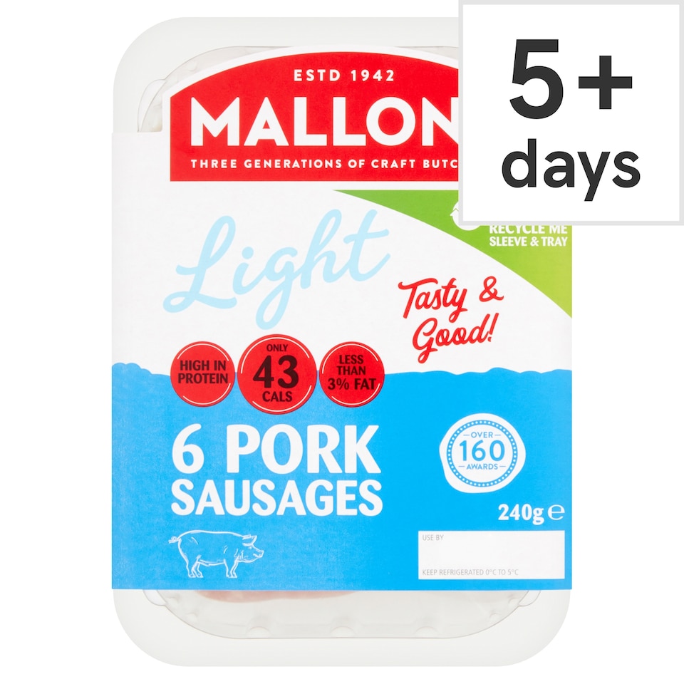 Mallon's Low Fat Gluten Free Sausages 240G
