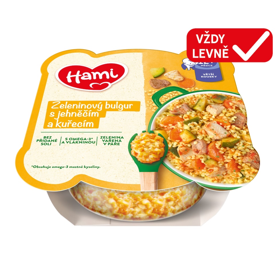 Obrázek 1 pro produkt HAMI masozeleninový talířek Zeleninový bulgur s jehněčím a kuřecím 230g