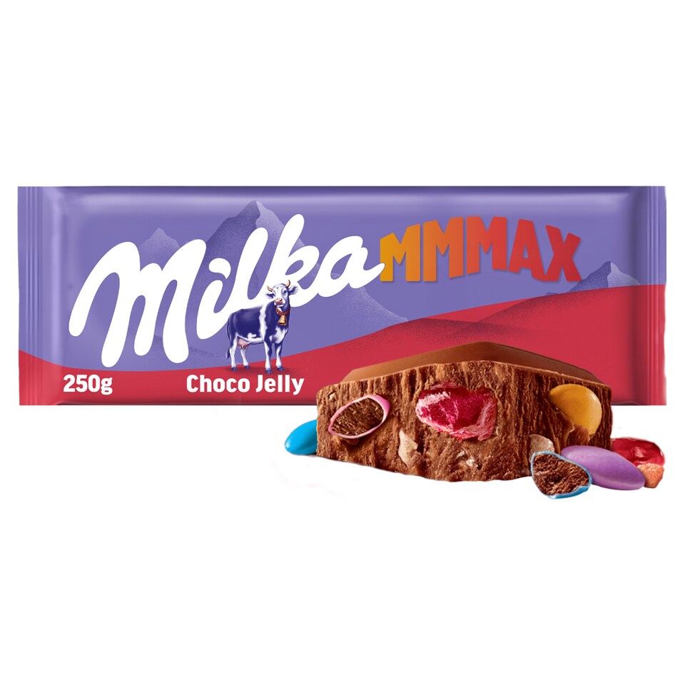 Milka čokoláda Mmmax Choco Jelly mléčná s želé 250g