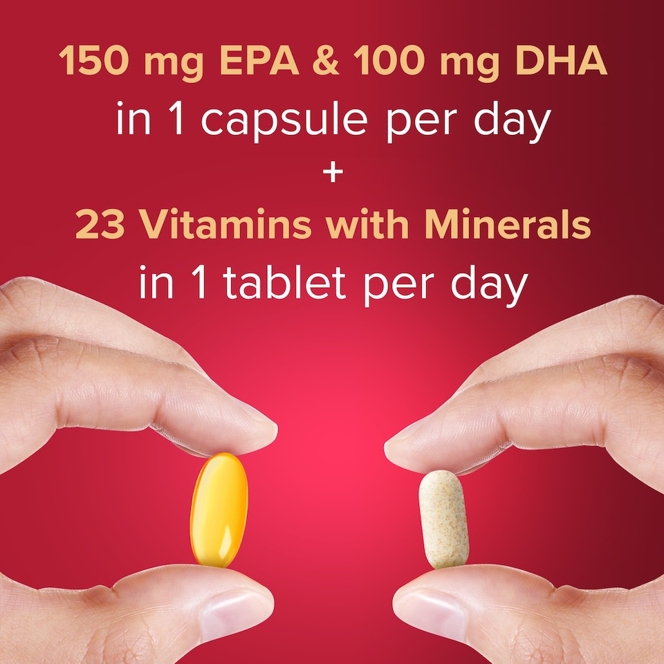 image 1 of Seven Seas Perfect7 Woman Plus Multivitamin and Omega-3 Supplements Duo Pack 60s