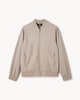 image 4 of F&F Zip Up Bomber Jacket in Stone