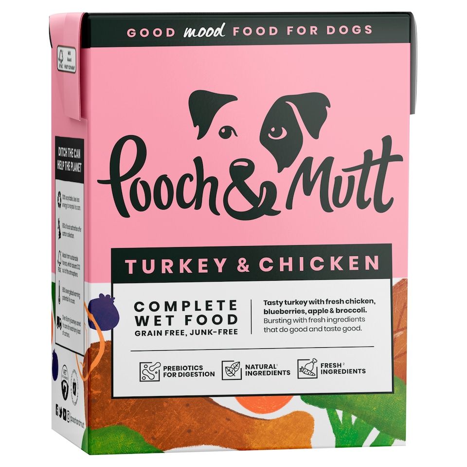 Pooch & Mutt Complete Wet Dog Food - Turkey & Chicken 375g