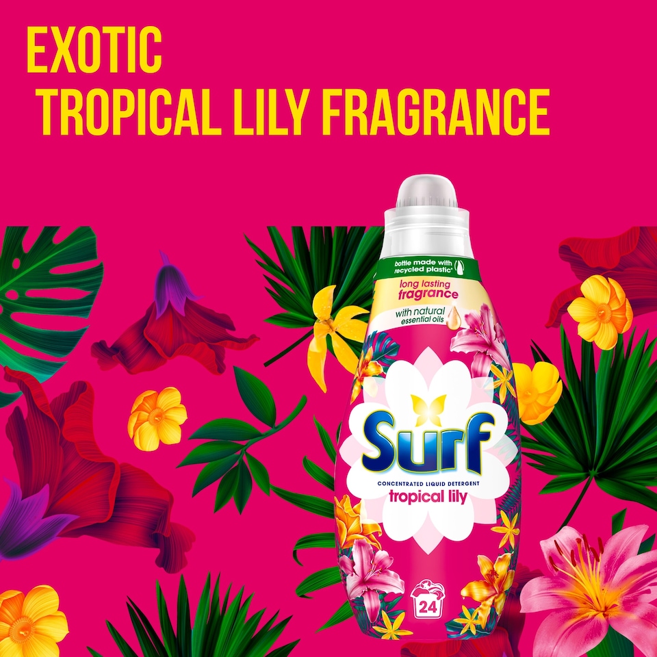 image 1 of Surf Tropical Lily Liquid Laundry Detergent 24 Washes 648ml
