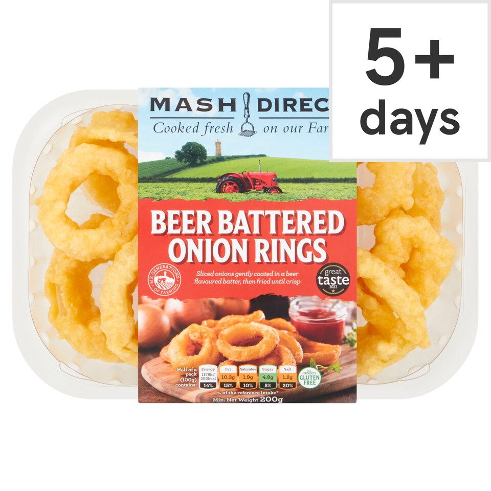Mash Direct Beer Battered Onion Rings 200G
