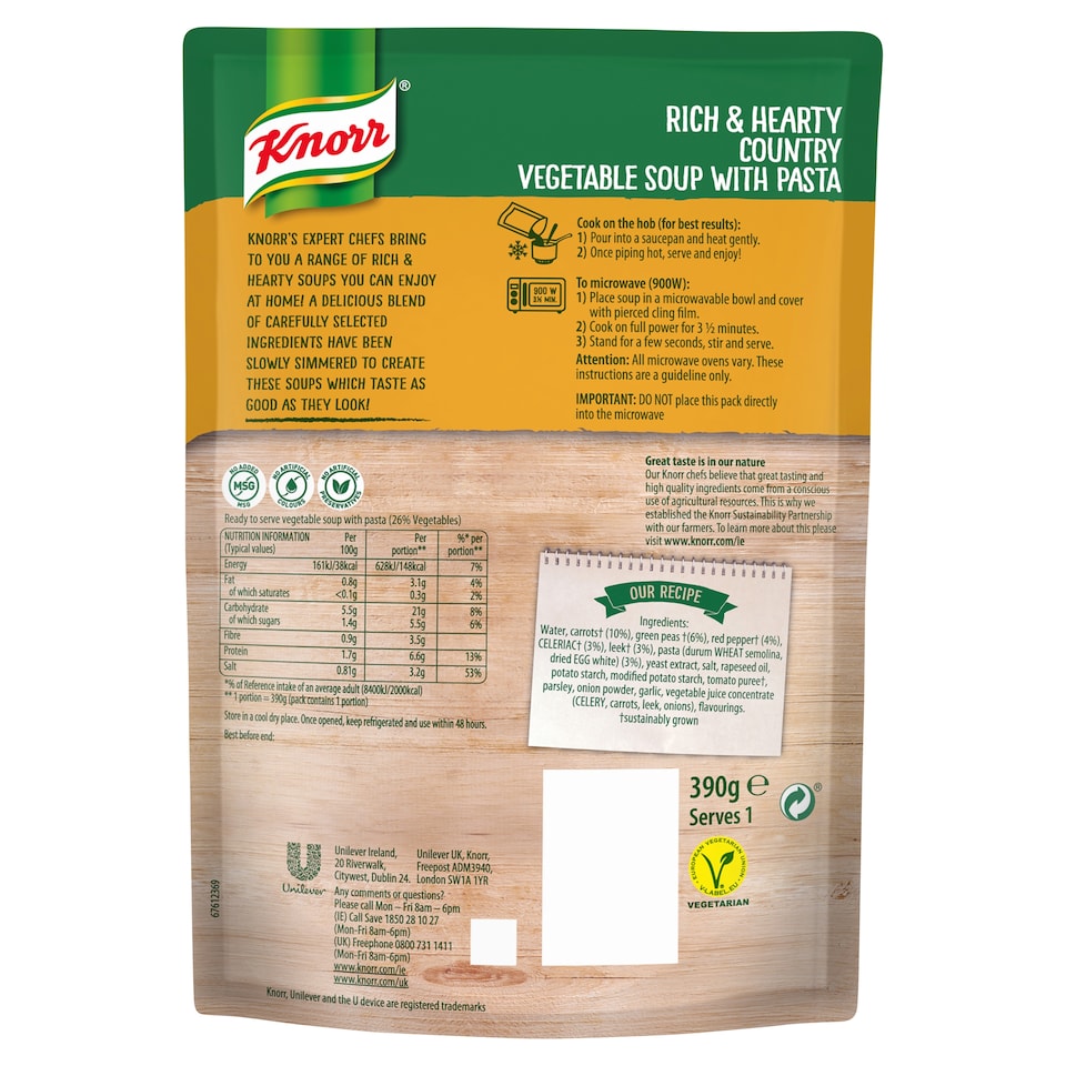 image 1 of Knorr Rich And Heart Countryvegetable With Pasta 390G