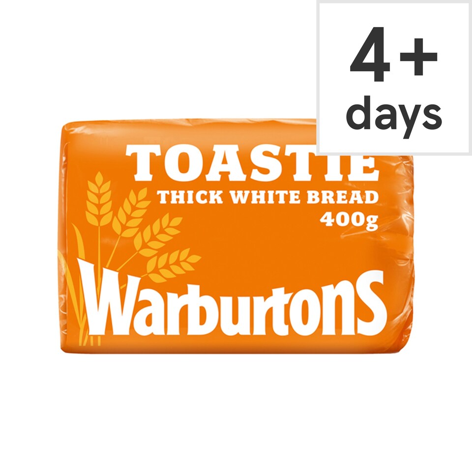 Warburtons Toastie Sliced White Bread 400G Tesco Groceries