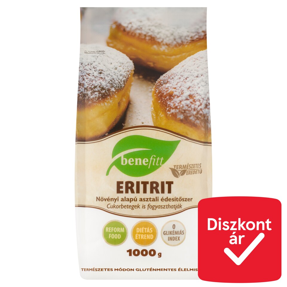 Benefitt eritrit növényi alapú asztali édesítőszer 1000 g