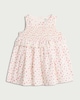 image 1 of F&F Baby Pure Cotton Floral Smocked Sleeveless Dress in Cream