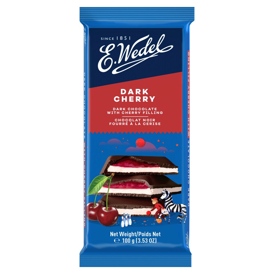 E.Wedel Dark Chocolate With Cherry Filling 100G