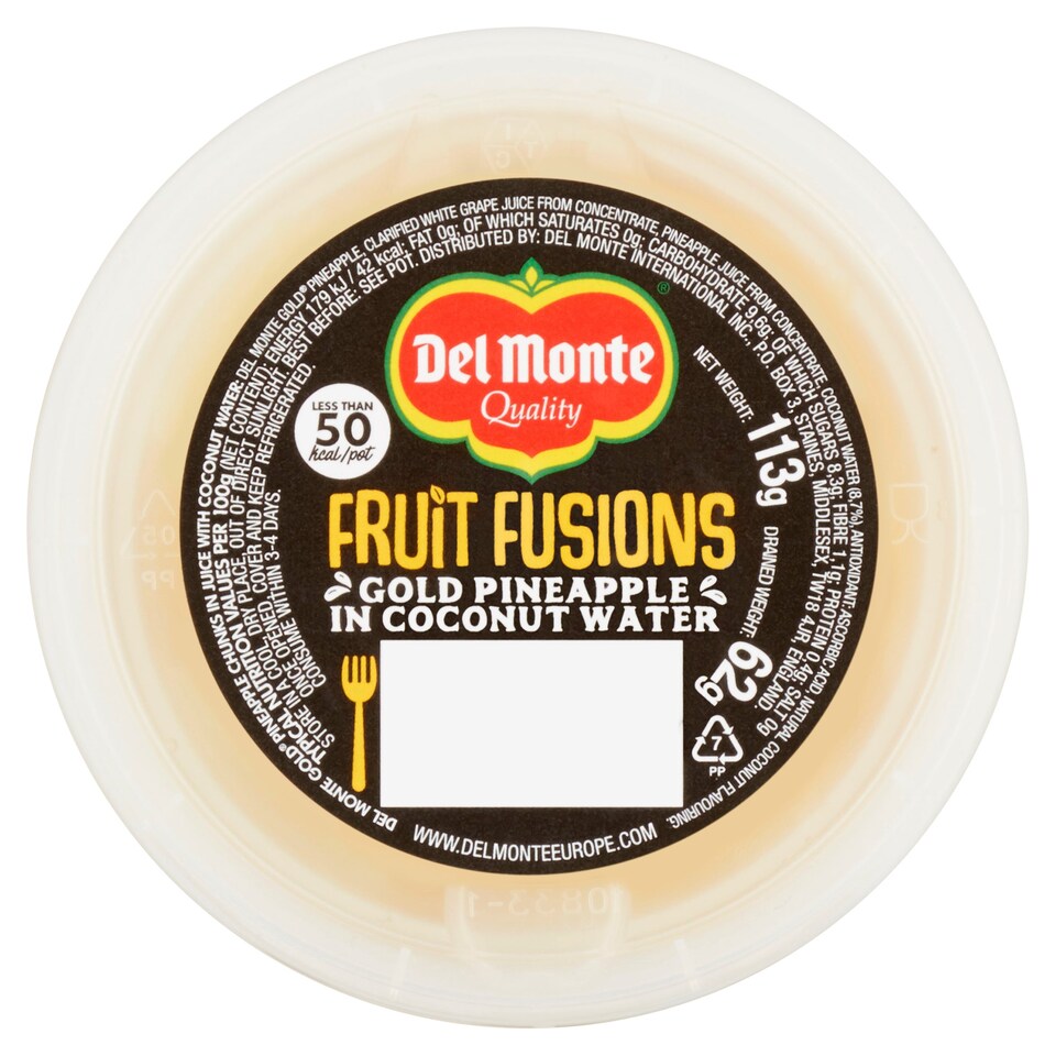 Del Monte Gold Pineapple In Coconut Water 113G
