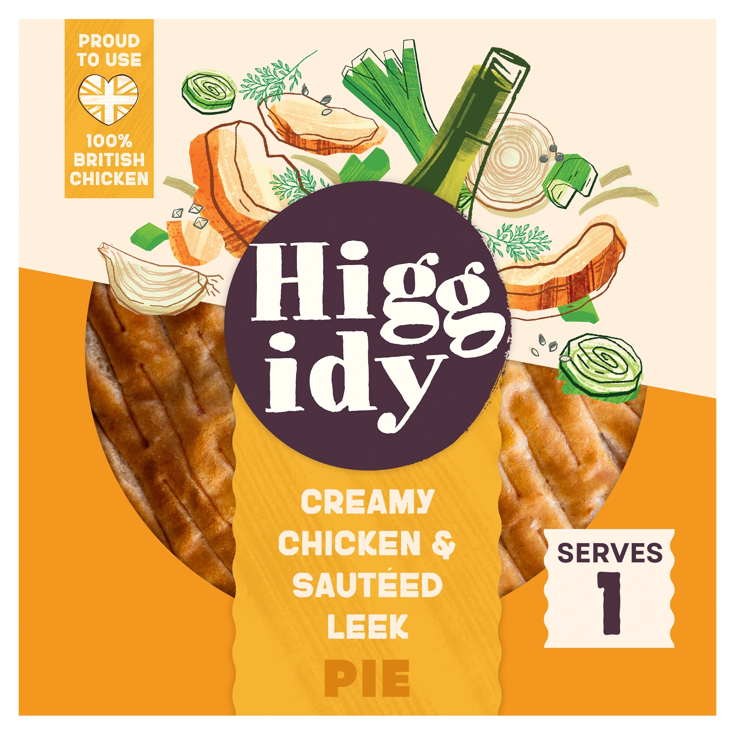 Higgidy Creamy Chicken & Sauteed Leek Pie 200g