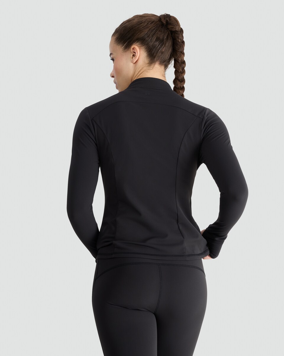 image 1 of F&F Active Half Zip Thermal Top in Black