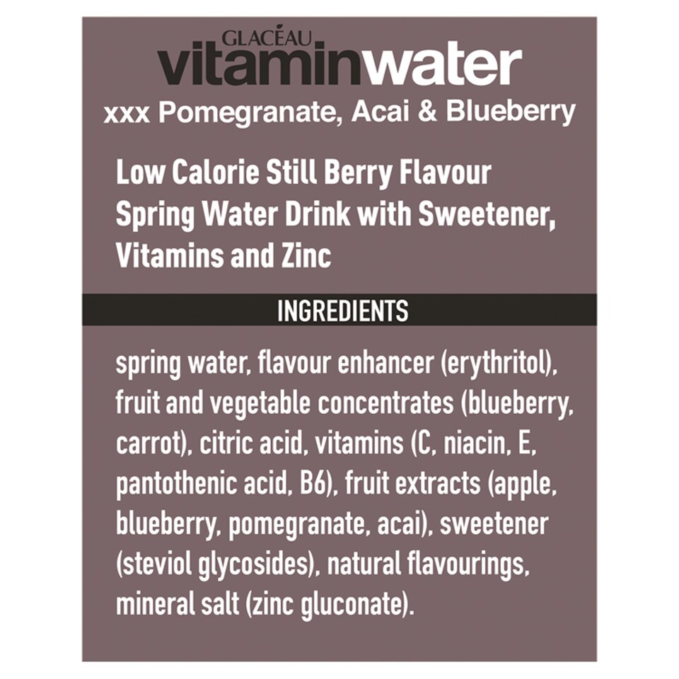 image 1 of Glaceau Vitamin Water Xxx 500Ml