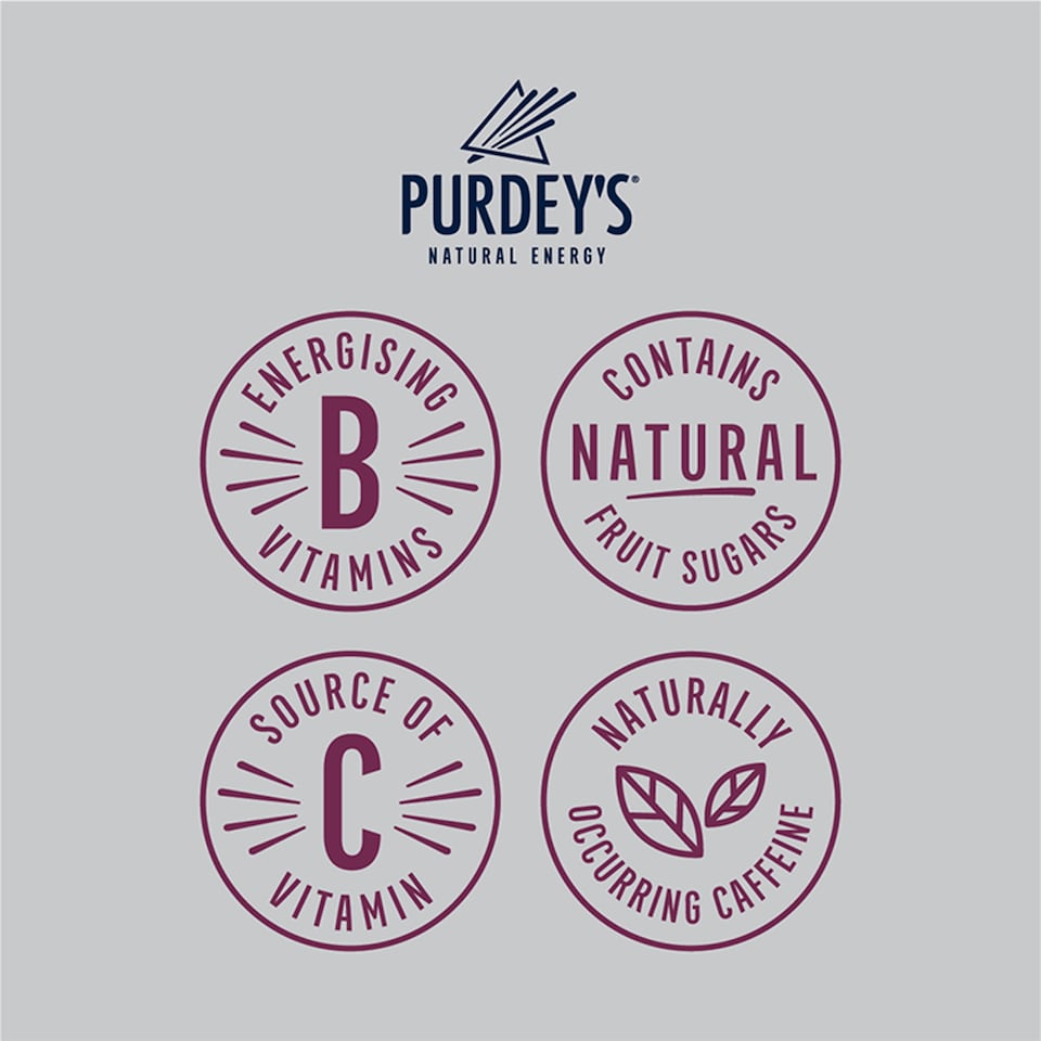 image 1 of Purdey's Refocus Sparkling Dark Fruits with Guarana 4x250ml