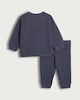 image 2 of F&F Baby 2-Piece Cotton Rich Little Bro Sweatshirt and Jogger Set in Navy