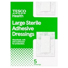 Tesco Health Sterile Adhesive Dressing Large 5 Pack