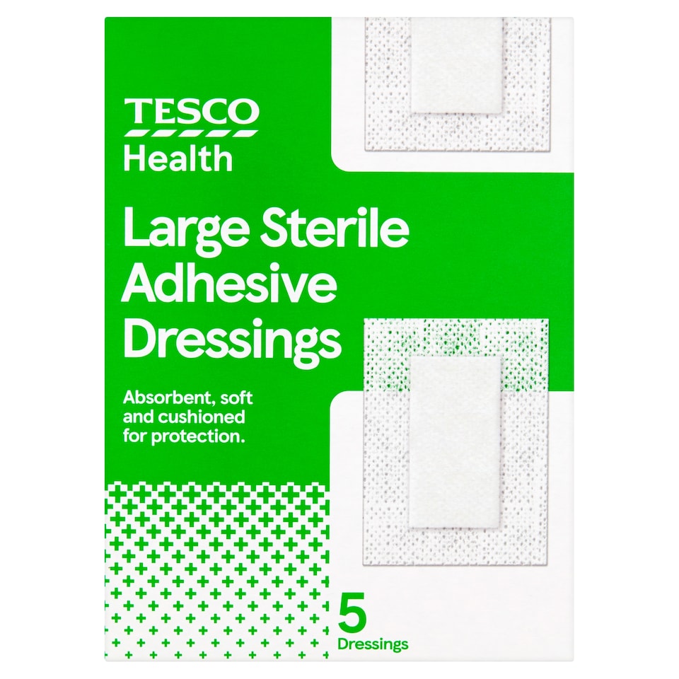 Tesco Health Sterile Adhesive Dressing Large 5 Pack