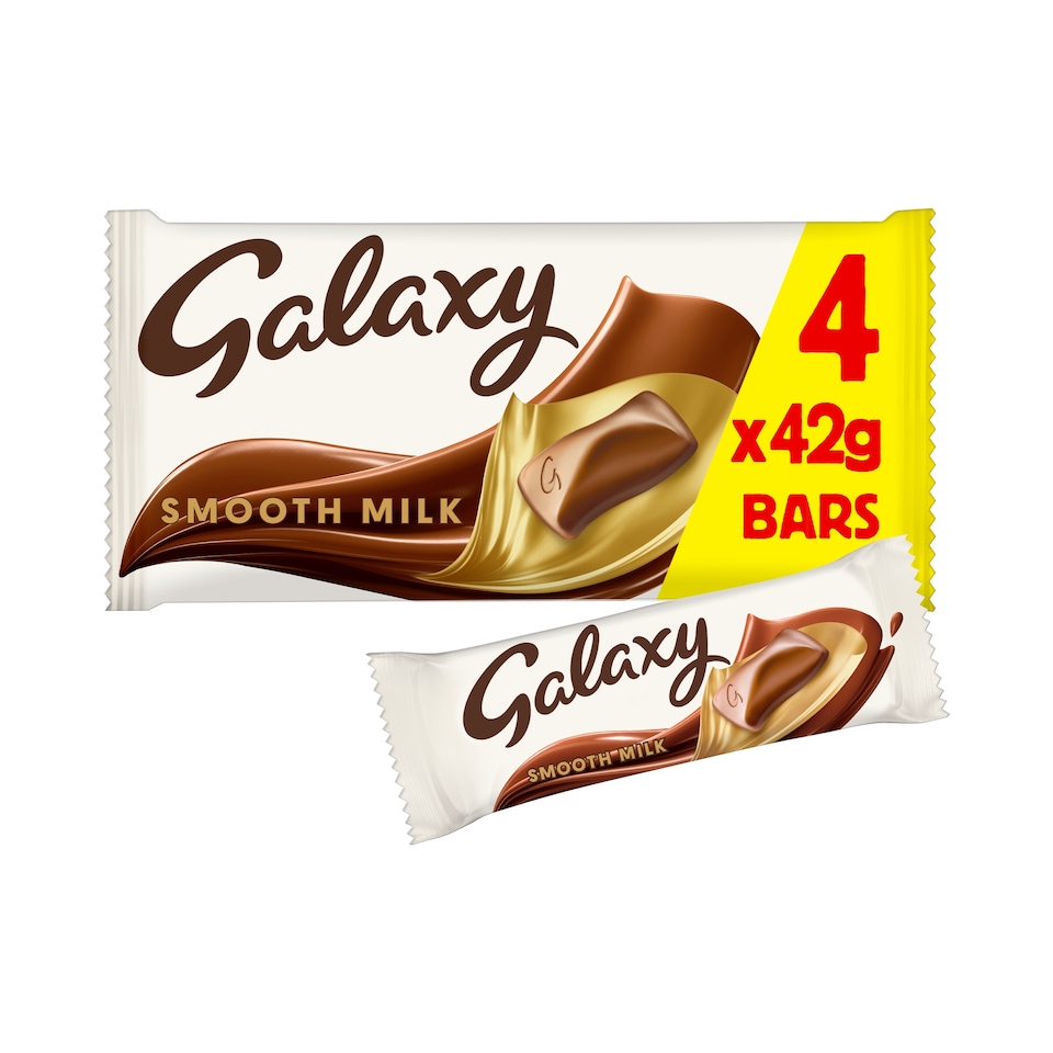 Galaxy Smooth Milk Chocolate Bars Multipack 4 x 42g