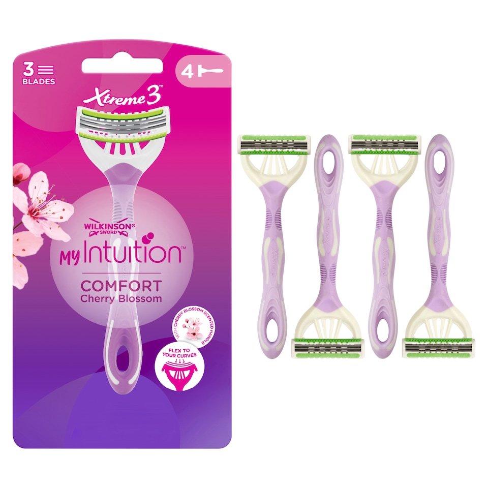 Wilkinson Sword myIntuition Xtreme 3 Comfort Women's Disposable Razors x 4