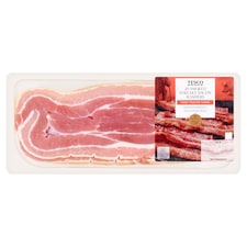 TESCO 20 SMOKED STREAKY BACON RASHERS 500G