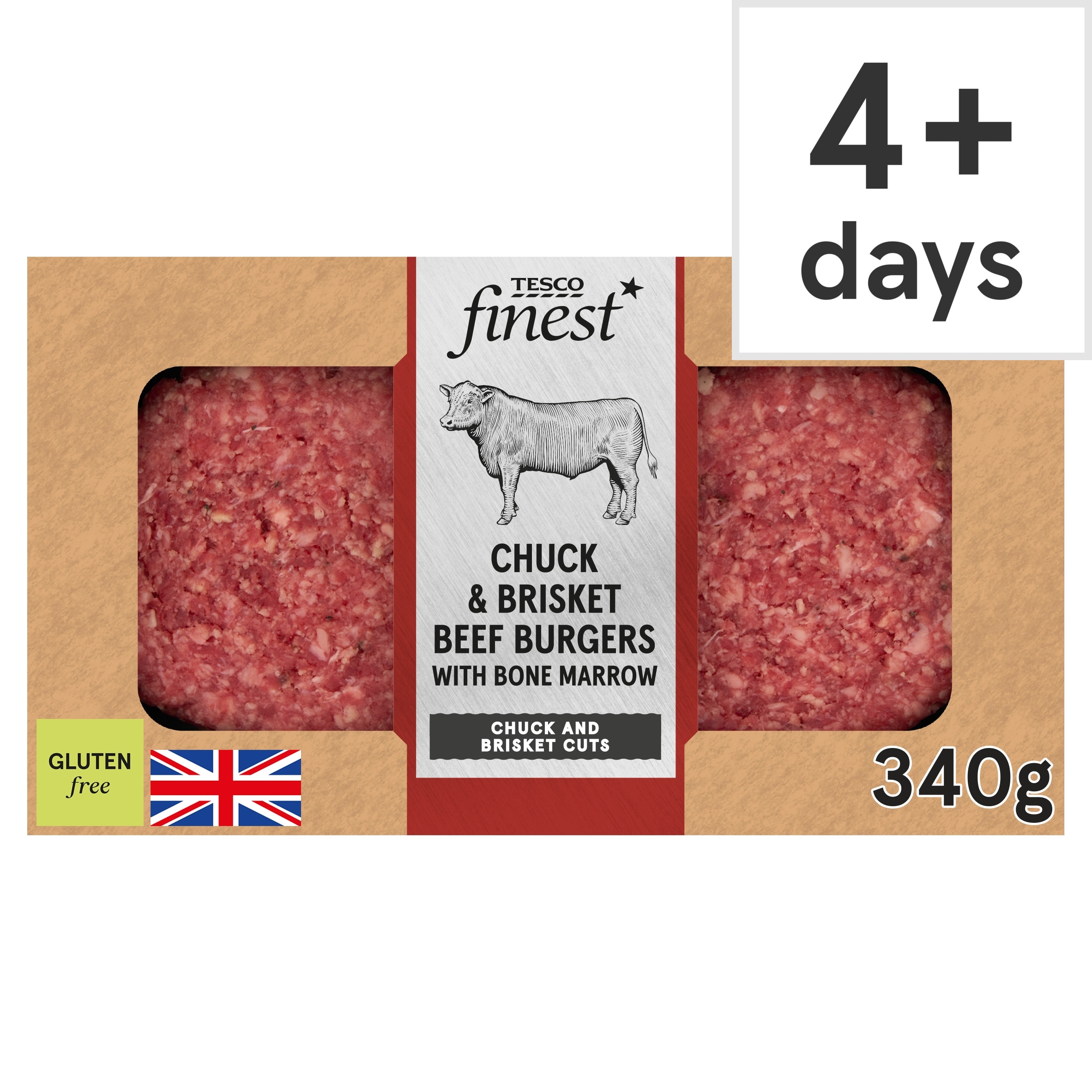 Tesco Finest Chuck & Brisket Beef Burger 340g