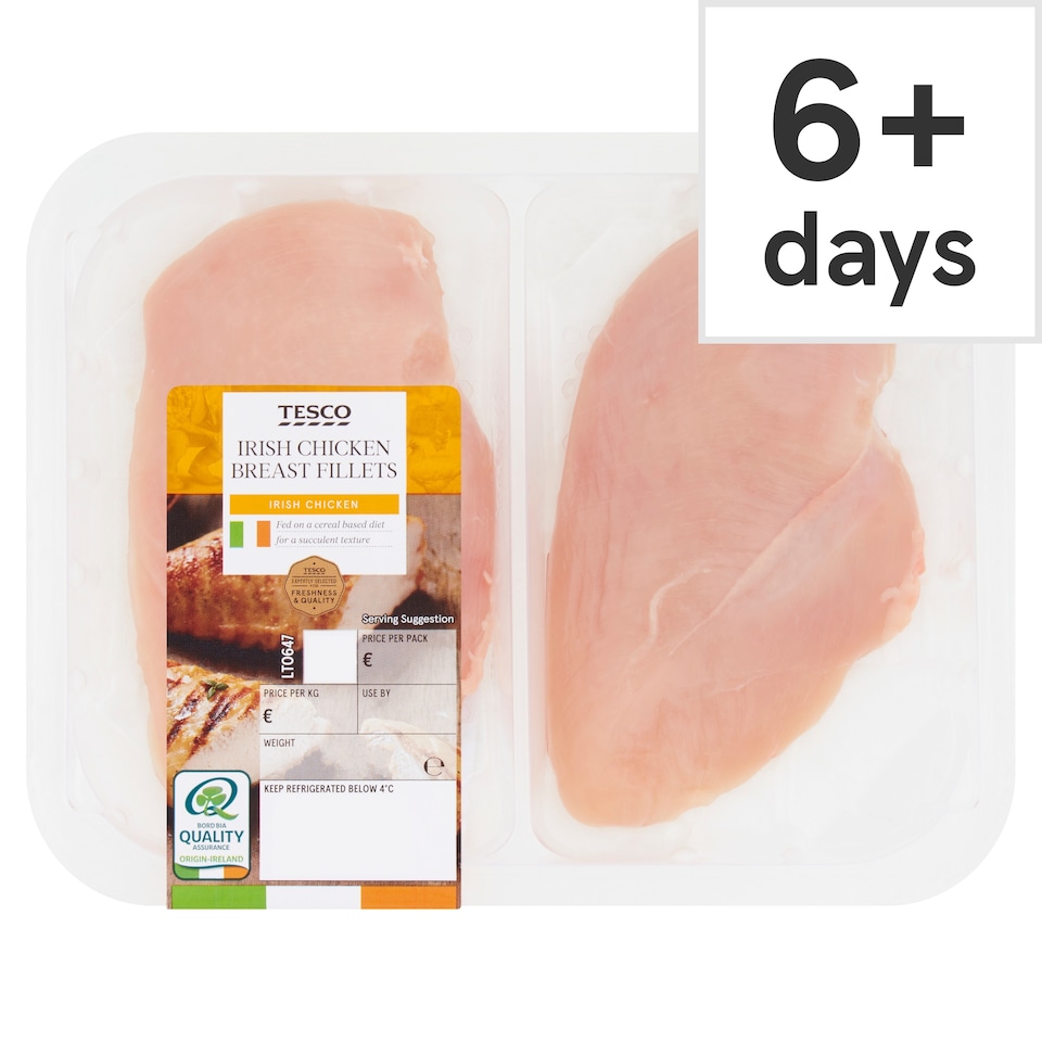 Tesco Irish Chicken Breast Fillets 291G