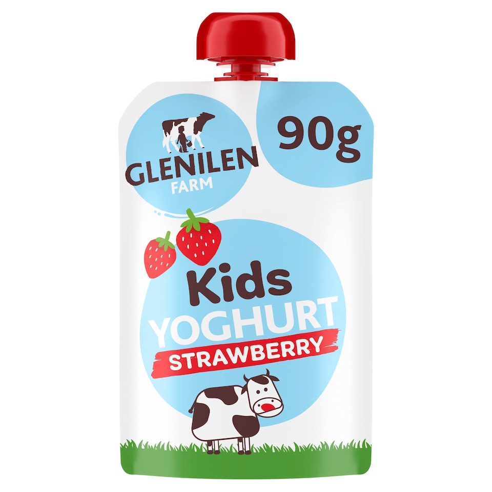 Glenilen Farm Kids Yoghurt Pouch Strawberry 90G